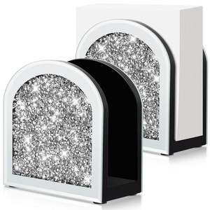 <b>Silver</b> Glitter <b>Napkin</b> Holder Elegant Table Decor for Homes Restaurants Cafes Offices and Special Events Wholesale From India - Product Image 3