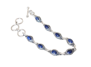 Handmade Silver <b>Boho</b> Style <b>Bracelet</b> Jewelry 925 Sterling Silver Lapis Gemstone Trending <b>Bracelet</b> Jewelry For Women Gift For Her - Product Image 1