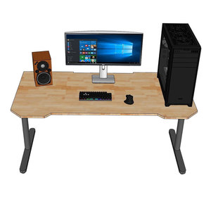 Escritorio para Juegos con Estructura de Hierro y Superficie de Madera de Caucho para Oficina en Casa, Escritorio para PC, Escritorio para Computadora GD68060 - Product Image 2
