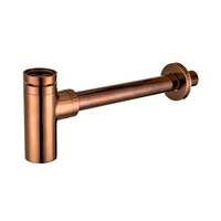 Kit de siphon en laiton chromé pour lavabo de salle de bain - Hauteur réglable, installation facile, garantie 5 ans, accessoires pour lavabo