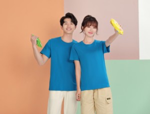 Vente en gros d'usine de t-shirts vierges à manches courtes en coton avec logo imprimé pour hommes - Product Image 4