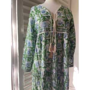 Vestido Maxi Verde Vintage - Elegante con Cintura Imperio, Talla Única (XS-6XL) para Ocio, Club, Día y Fiesta, Primavera y Otoño - Product Image 4