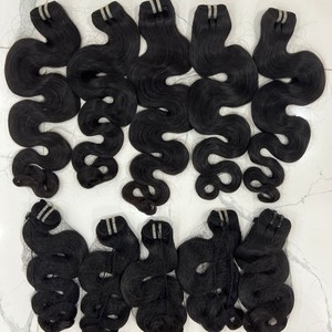 Venta al por mayor PROFUNDA ONDA NATURAL NEGRO SUPER DOBLE PAQUETES CUTÍCULA ALINEADA MATERIA PRIMERA VIETNAMESA EXTENSIONES DE CABELLO HUMANO - Product Image 2