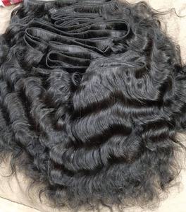 Auténticas extensiones de cabello Virgen del sur de la India, cierre doble dibujado, suministro de fábrica de cabello humano natural - Product Image 6