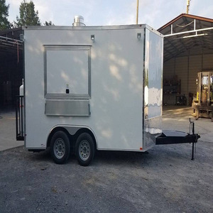 Remorque de cuisine mobile commerciale entièrement équipée, blanche, 8,5' x 14', avec appareils électroménagers, à vendre - Product Image 1