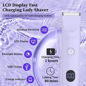 Afeitadora Eléctrica 3 en 1 para Mujer, Uso en Seco/Húmedo, Resistente al Agua IPX7, Recortadora de Triple Cuchilla para Bikini, Axilas, Cara y Nariz - Product Image 2