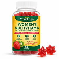 Gommes multivitaminées pour femmes Acide folique Vitamines B Vitamine D3 Calcium Niacine Iode 60 gommes Sans gluten OEM Marque privée