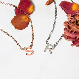 Jeulia Custom <b>Initial</b> Gold Plated Rope <b>Chain</b> Necklace Pendant with Diamond and Pearl - Product Image 4
