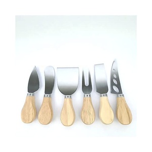 เครื่องตัดเนยด้ามไม้4ชิ้น,ชุดเครื่องหั่นชีสสเตนเลสสตีล - Product Image 1