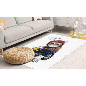 Cat Motorcycle Round <b>Rug</b>: Anti-Slip Accent Carpet,<b>Chenille</b> <b>Rug</b> - Product Image 4