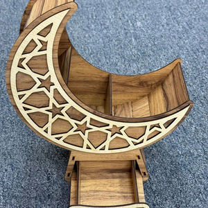 Bandeja de columna con forma de luna con diseño elegante, perfecta para la decoración de Ramadán Iftar, dulces y exhibición de mesa festiva - Product Image 1