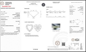 เพชรที่ปลูกในห้องปฏิบัติการรูปหัวใจ2.06 CT ได้รับการรับรอง IGI D สี VS1ความชัดเจนในห้องปฏิบัติการ-หิน - Product Image 5