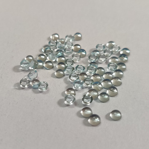 15 Uds Topacio azul cielo Natural 4mm cabujón redondo 2,6mm piedras preciosas gruesas 5,3 Cts lote Iroc ventas piedras preciosas sueltas de alta calidad - Product Image 4