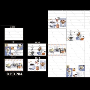 Azulejos de cerámica de hermoso diseño esmaltado brillante de color rosa claro 300x450mm - Product Image 3