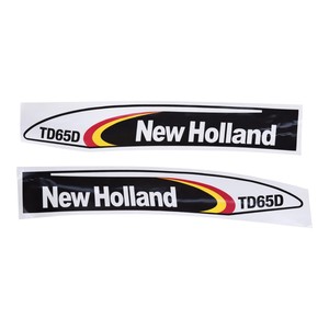 ชุดสติ๊กเกอร์ติดฝากระโปรงรถแทรกเตอร์นิวฮอลแลนด์ TD65D สีดำ ทำจากไวนิล - Product Image 1