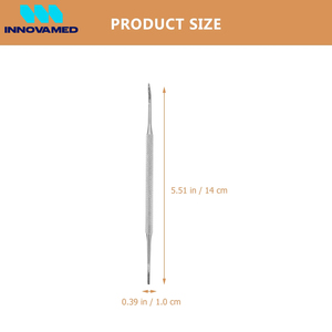 Limas de Podología para uñas encarnadas de acero inoxidable de doble extremo, 3 uds., instrumentos de curetas manuales, herramienta quirúrgica básica, uñas encarnadas - Product Image 3