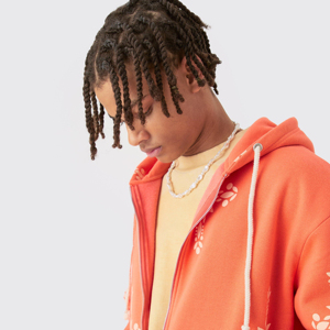 Ensembles courts de sweat à capuche zippé avec logo personnalisé de haute qualité 100% coton coupe carrée recadrée hommes taille XXL tissu polaire plus respirant - Product Image 6