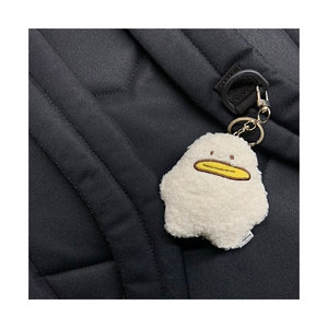 [Mongdaeng] Best Selling Stainless Steel Plushdoll <b>Keyring</b> Kimbbaduck 1 Color Letterpress Printed <b>Cute</b> Design Fashion - Product Image 1