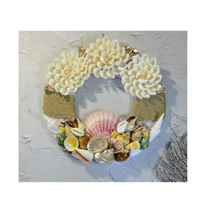 Venta Directa de Fábrica, Coronas de Conchas Marinas de Color Natural al por Mayor para Decoración Navideña, Coronas para Fiestas, Adornos para Colgar en la Pared - Product Image 5