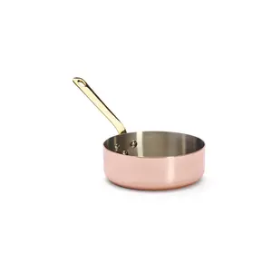 OEM <b>Copper</b> Plated Stainless Steel Mini Sauce Serving <b>Fry</b> <b>Pan</b> Small Skillet for Wholesale Restaurant Hotel Serveware Bulk Supply - Product Image 2