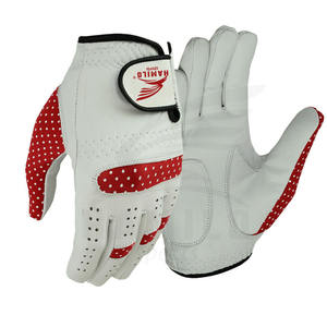 Gants de golf pour hommes de haute qualité, légers, antidérapants, à doigts entiers, design unique, couleur unie, logo personnalisé, cuir véritable pour le sport - Product Image 1