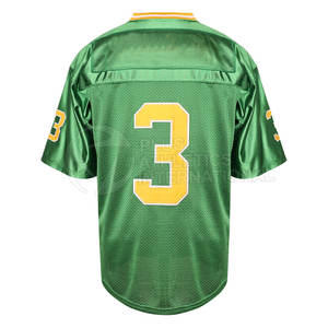 Camiseta de fútbol de poliéster con tela de gestión de la humedad para uso en equipo Camiseta de fútbol americano a todo color - Product Image 3