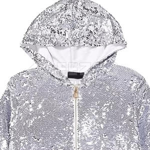 Hommes à la mode hiver strass polaire à capuche coton mélangé Streetwear pull décontracté mode tenue en Stock - Product Image 6