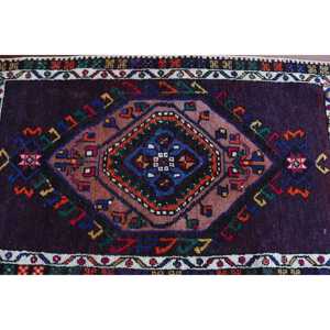 Tapis vintage 1,8x3,1 pi (54x95 cm), tapis turc oriental bleu - Product Image 4