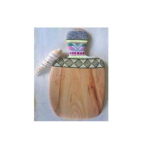 Tabla de cortar con estampado de esmalte de madera para el desayuno, utensilio de cocina, tabla de cortar, queso, fruta - Product Image 3