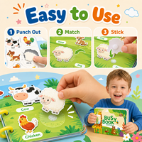 Livre d'activités pour tout-petits, directement de l'usine, livre silencieux, jouet d'apprentissage sensoriel Montessori, tableau à velcro réutilisable, personnalisation OEM