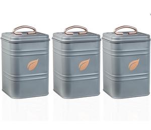 Boîte de rangement de cuisine, boîte de rangement Vintage en métal émaillé pour biscuits - Product Image 3