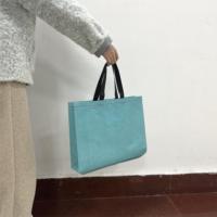 Sac fourre-tout personnalisé en non-tissé laminé avec logo, film pailleté, impression 3D, réutilisable, promotionnel, pour la publicité de détail