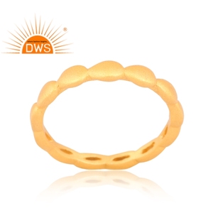Anillo de banda chapado en oro de 18 quilates de plata esterlina más vendido, joyería fina Demi para mujer, regalo para su delicada colección - Product Image 4