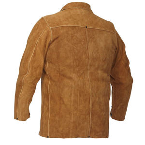 Chaqueta de seguridad de soldadura de cuero antideslizante resistente de alta calidad para hombres ropa de trabajo estilo traje pantalones chaqueta de soldadura ropa de seguridad - Product Image 4