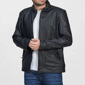 Blouson en cuir de course pour homme, nouvelle mode, confortable, manches longues, en cuir véritable, style urbain, réversible - Product Image 2