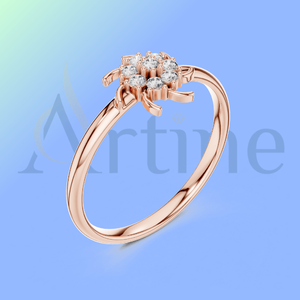 Anillo de Diamantes de 18K Estilo Moda Ajustable para Niñas - Product Image 1