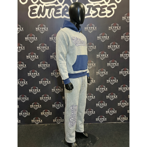 Survêtement sportif d'hiver pour homme de haute qualité, 100% coton, écologique, respirant, avec sweat à capuche court personnalisé et pantalon de survêtement - Product Image 3