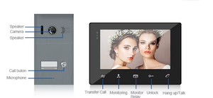 Kit de Videoportero de 2 Cables <span class=keywords><strong>Comtech</strong></span>, Intercomunicador con Visión Nocturna, Cámara Exterior a Color Resistente al Agua y Función de Monitor - Product Image 3