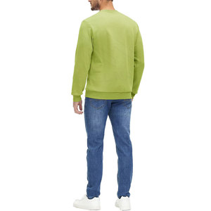 Sweat-shirt uni en polyester et coton de style unique avec sweat-shirt à manches longues pour hommes avec col rond pour hommes - Product Image 2