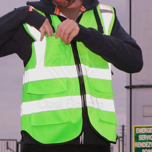 Venta al por mayor nuevo estilo mejor diseño Hi Vis chaleco de seguridad reflectante para adultos mejor impermeable Hi Vis chaleco de seguridad reflectante - Product Image 3
