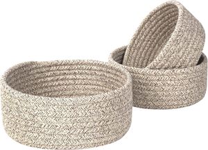 Bols gigognes en corde de coton petits paniers mignons et bacs pour étagères Mini organisateur de panier de Table - Product Image 2