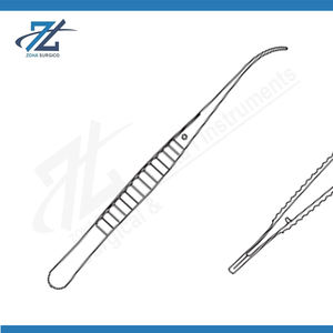 Pinzas Iris Manuales Extra Finas Dentadas de 94 mm de Largo, Curvas, de Acero Inoxidable Quirúrgico, Certificadas por la CE, Fabricante de Instrumentos de Pakistán - Product Image 2