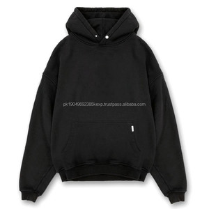 custom Men's hoodies Streetwear drop shoulder heavy weight Cotton Pullover hooded oversize sweatshirts hoodie for men - Product Image 1