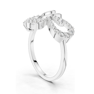 Elegante Anillo Espiral con Diamantes para Mujer, Diamantes Cultivados en Laboratorio de 0.425 CT, Oro de 18KT, 14KT, 10KT y Plata 925, Oro Rosa, Amarillo, Blanco - Product Image 4