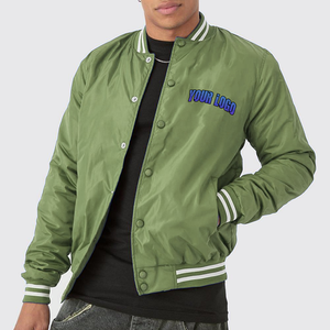 Vestes universitaires unisexes avec col montant, logo personnalisé, broderie sur le devant, imperméables et respirantes pour un usage professionnel - Product Image 2