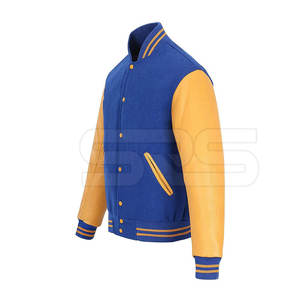 Transpirable invierno cálido hombres manga de cuero Letterman chaqueta Casual desgaste hombres manga de cuero chaqueta de invierno en precio razonable - Product Image 1