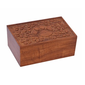 โกศไม้โกศไม้ขนาดใหญ่สำหรับงานศพทำจากไม้โกศแกะสลักแบบพรีเมียม - Product Image 1