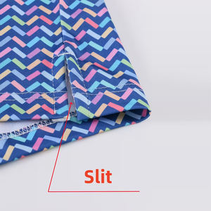 เสื้อกอล์ฟผู้ชายคุณภาพสูง ป้องกันริ้วรอย ดีไซน์ผ่าข้างลายพระจันทร์ครึ่งเสี้ยว พิมพ์ลายแบบซับลิเมชั่น ผ้าถัก ระบายอากาศได้ดี ทรงเข้ารูป - Product Image 4