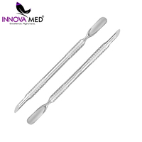 Kit de coupe-cuticules et repousse-cuticules double embout en acier inoxydable durable, réutilisable, pour manucure et pédicure des ongles des mains et des pieds