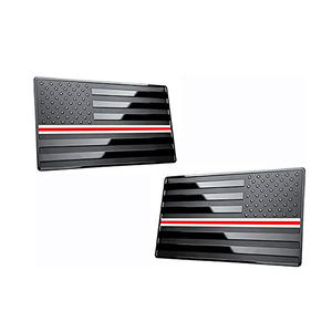 Заводская матовая черная 3d-наклейка с американским и американским флагом для автомобиля, эмблема, алюминиевая наклейка с подземным флагом, автомобильный значок, наклейка, значок - Product Image 3